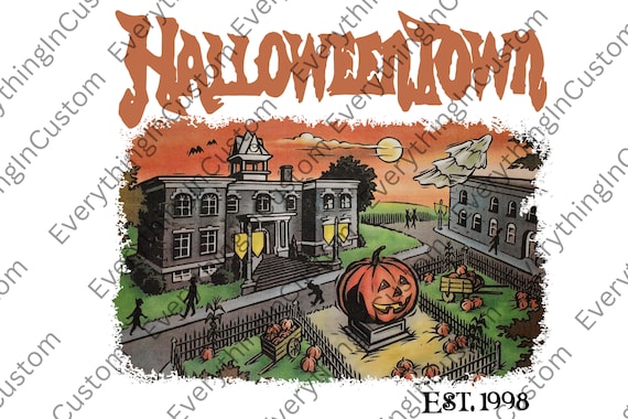 Vintage Halloween Town Est 1998 Png, Halloweentown Png,pumpkin