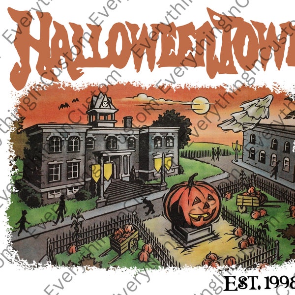 Vintage Halloween Town Est 1998 Png, Halloweentown Png,Pumpkin Halloweentown Png,Halloween Png, Halloweentown Est 1998 Design Shirt,Fall Png