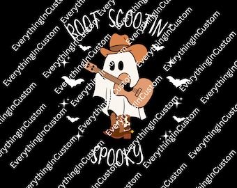 Boot Scoot Spooky png, Western Ghost png, Retro Halloween Design, Cowboy Ghost png, Western Halloween Sublimation, Vintage Ghost Halloween
