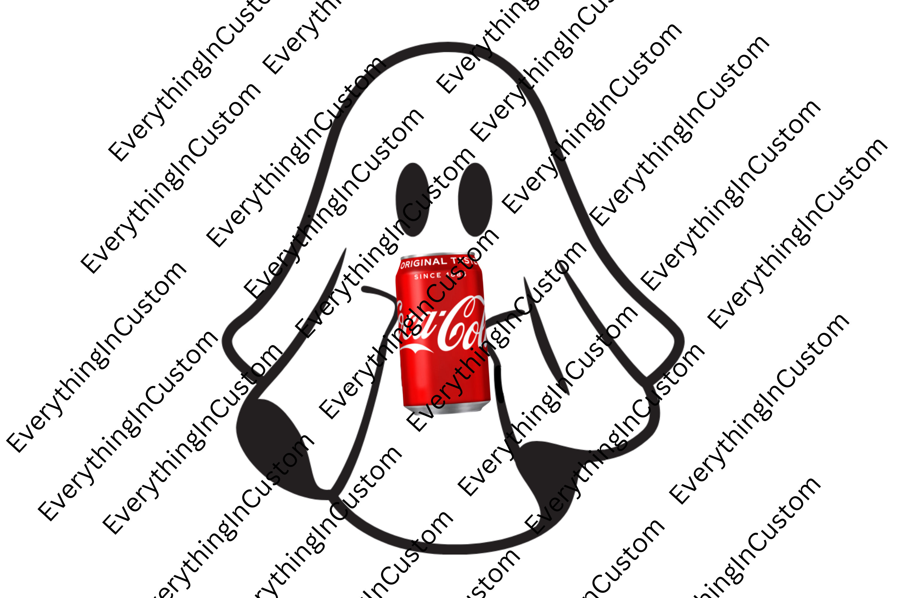 Halloween Coke Ghost Figurine Holding Diet Coke Can Spooky Home Party Decoration Spooky Beverage Holder Figurine Decorations Tabletop Decor Office Desk Di