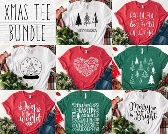 Christmas SVG Bundle - Christmas shirt SVG for Cricut - Christmas tee SVG bundle - Digital Download