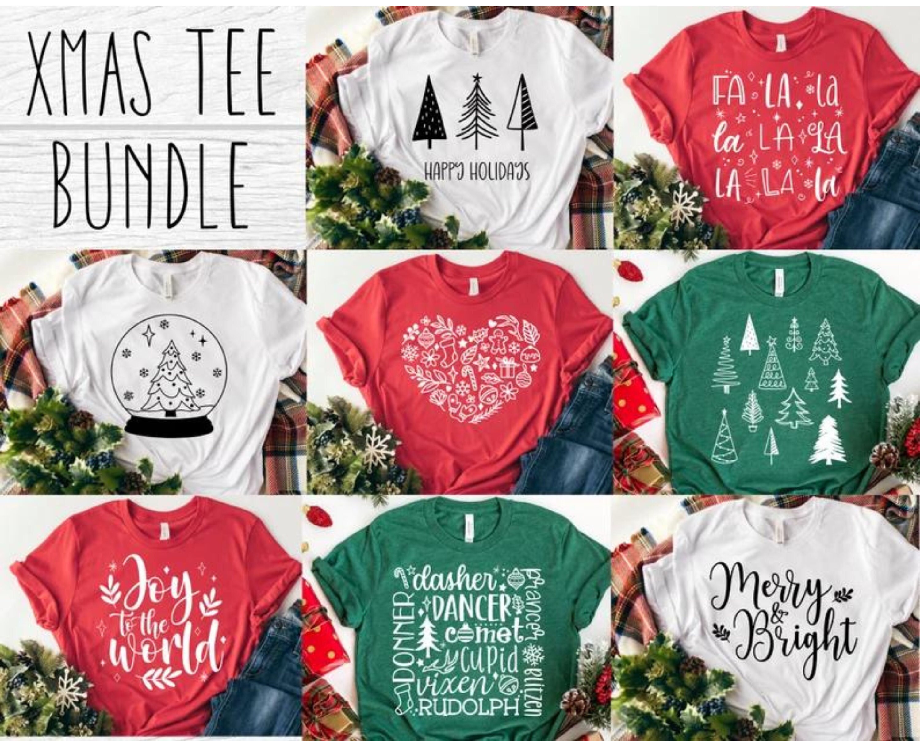 Christmas SVG Bundle - Christmas Shirt SVG for Cricut - Christmas Tee ...