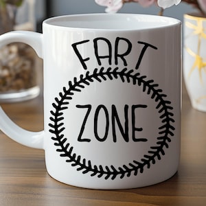 Fart Zone Mug – Funny Gag Gift Coffee Cup with Hilarious Fart Joke, Perfect for Pranks, Bathroom Humor Fans, or Office Laughs