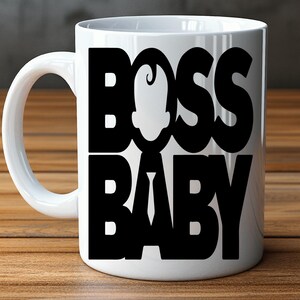 Boss Baby Mug – Funny Baby Shower Gift, New Parent Coffee Cup, Cute Baby Announcement Idea, Baby Humor Mug for Mom To Be or Dad To Be