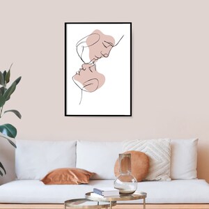 Romantic Couple Love Canvas Print - Digital Download Art for Home Decor