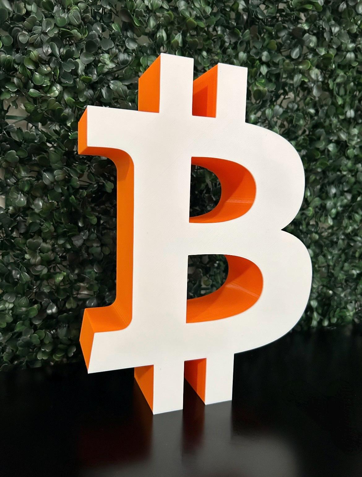 Bitcoin Orange Logo White Free Standing Letter Sculpture for Desk Office  Living Room Decor Cryptocurrency - Etsy UK