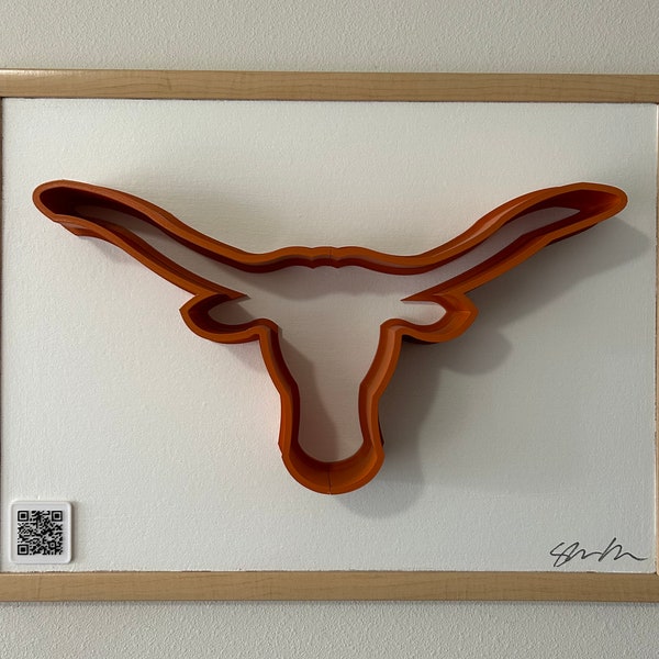 Texas Longhorn Logo 3D Austin Art