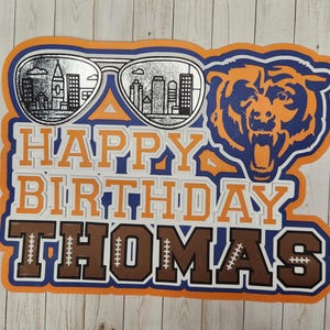 Decorazione per torta di compleanno Chicago Bears - 16° compleanno, 18° compleanno, compleanno Bears, tema di buon compleanno Bears Football, Windy City