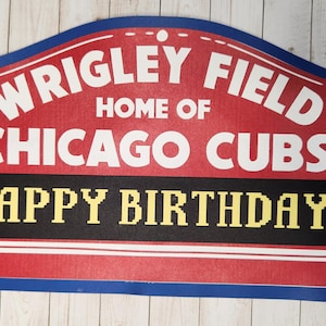 Decorazione per torta di compleanno dei Chicago Cubs - 16° compleanno, 18° compleanno, compleanno di baseball, tema di buon compleanno dei Cubs, North Side, Wrigley