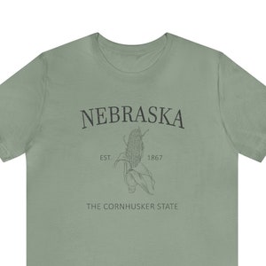 Nebraska Shirt; The Cornhusker State Tshirt; Nebraska Apparel; Vintage Nebraska Graphic Tee
