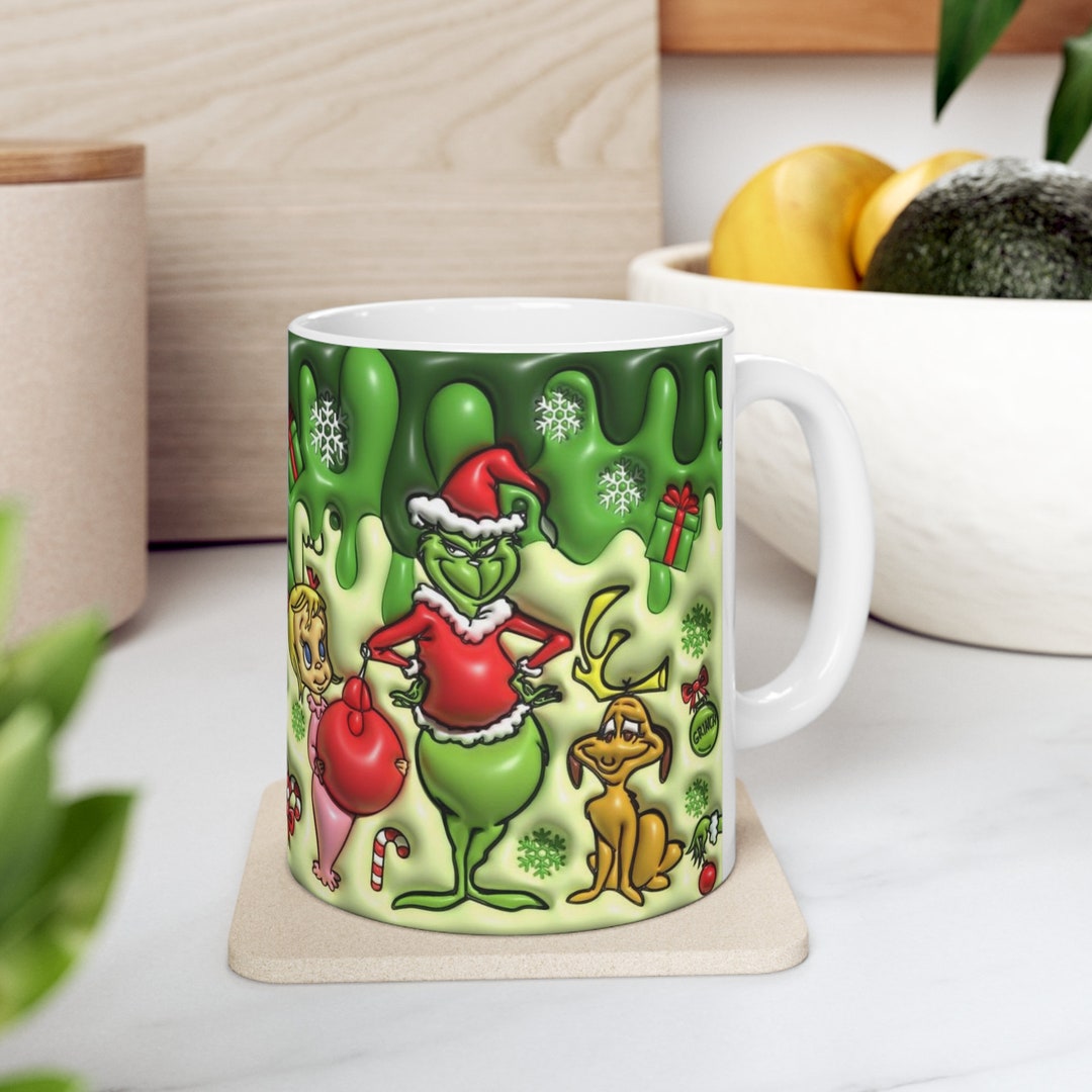 Grinch Christmas Mug, 11oz Christmas Big Mug, Christmas Gift Mug