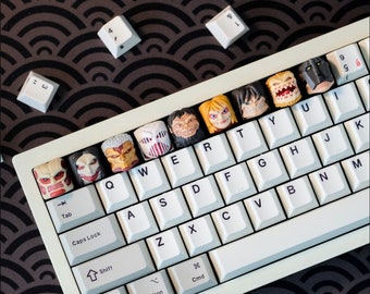 Angriff auf Titan Tastenkappen Anime Tastenkappen Benutzerdefiniertes Tastaturzubehör + - Hiko 3D Kappen