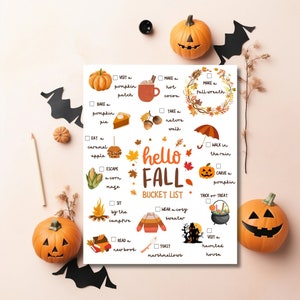 Fall Bucket List| Custom Bucket List | Printable Autumn Bucket List | Fall Check List | Instant Download PDF | Fall Activities Calendar