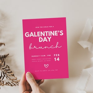 Galentine's Girls Night Einladung Vorlage, Galentine's Day Party Einladung, Freunde Valentinstag Party, Galentine's Day Brunch Einladen