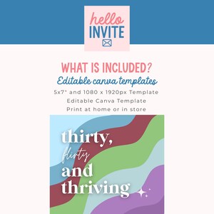 13 going on 30 Invite, Thirty Flirty and Thriving, Jenna Rink, Disco Y2K 30th Invite, 30th Birthday Invite Canva Template, 2000s Birthday image 4