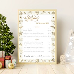 Menu kawiarni na Boże Narodzenie | Menu kawiarni | Nowoczesny szablon menu restauracji | Menu restauracji na Boże Narodzenie | Menu specjalnych dań świątecznych | Menu świąteczne