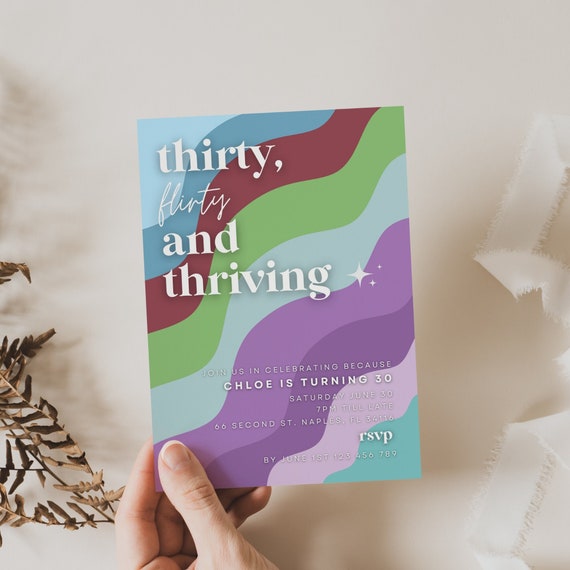 13 going on 30 Invite, Thirty Flirty and Thriving, Jenna Rink, Disco Y2K 30th Invite, 30th Birthday Invite Canva Template, 2000s Birthday