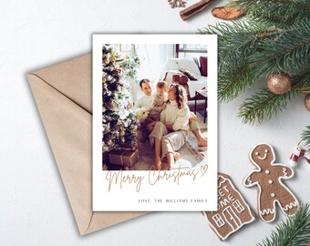 Carte de Noël en toile avec modèle photo | carte photo de vacances | carte photo de Noël imprimable | Modèle photo de Noël imprimable