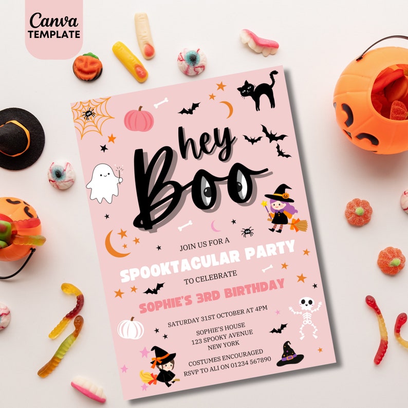 Printable Boo Bash Birthday Invitation Costume Party - Etsy