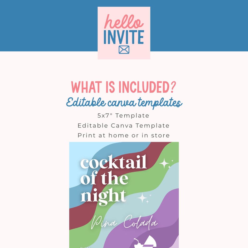 13 Going on 30 Cocktail Sign, 13 Going on 30, 30th Birthday Drink Menu, Thirty Flirty and Thriving, 30th Birthday Sign, Canva Template image 4