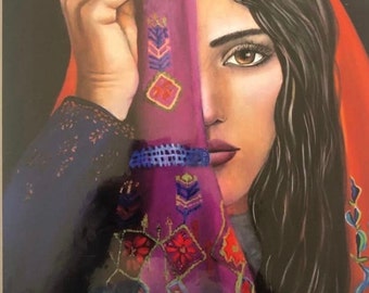 Duality of a Palestinian Woman, Limited Reproduction of Original Art