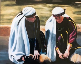 Palestinian Women Villagers, Limited Reproduction of Original Art