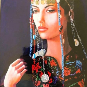 Palestinian Embroidery (&quot;Tatreez&quot;), Limited Reproduction of Original Art