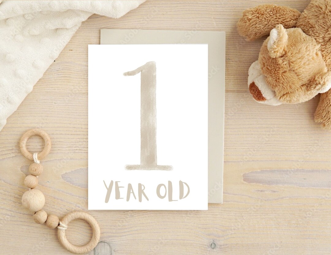 Watercolor Monthly Milestone Cards - Neutral - Etsy