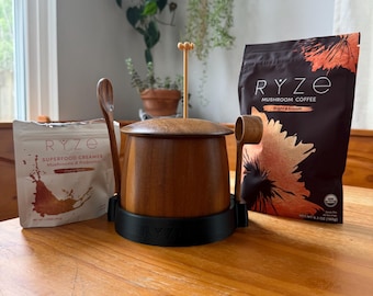 Ryze mushroom coffee accessory stand.  Choose between a few different colors.