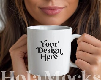 Modello di tazza Mockup Bianco 11 once Tazza in ceramica Mock-up Diverse Modello bruna Boho Estetica minimalista Stile moderno Mock Coffee Mugs Mockups POD