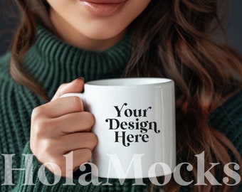 Modello di tazza Mockup Bianco 11 once Tazza in ceramica Mock-up Diverse Modello bruna Boho Estetica minimalista Stile moderno Mock Coffee Mugs Mockups POD