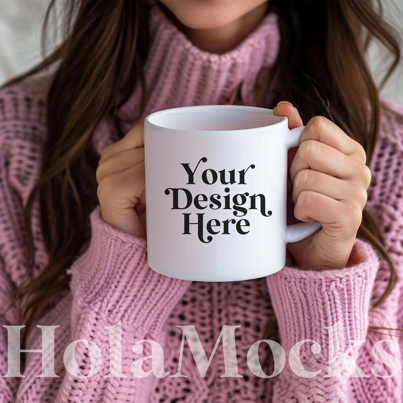 Modello di tazza Mockup Bianco 11 once Tazza in ceramica Mock-up Diverse Modello bruna Boho Estetica minimalista Stile moderno Mock Coffee Mugs Mockups POD immagine 1