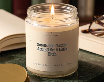 Tamlin Little Bitch Candle, ACOTAR Fan Gift, ACOMAF A Court of Thorns and Roses Merch, Velaris Candle, Book Lover Birthday Card Gift T186