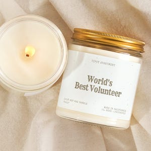 Volunteer Gift Worlds Best Volunteer Candle Community Helper Nonprofit Worker Charity Volunteer Service Worker Giving Back Gift Thank T5517