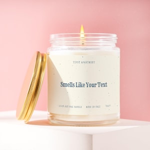 Smells Like Custom Text Candle Funny Gift Soy Candle Anniversary Gift DIY Custom Message Gifts Funny Candles T227