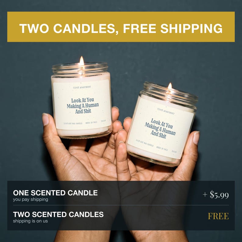 Pregnancy Announcement Candle, Look at You Making a Human, Funny Gift for Expecting Mom, Baby Shower Gift, Mom to Be Gift Box T5028 image 8