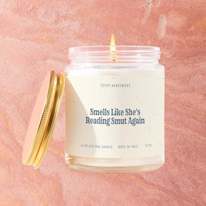 Smut Reader Gift Candle Funny Candle Probably Smut Lover Gift Definitely Not Smut Library Creative Writer Gifts for Her Avid Reader T179
