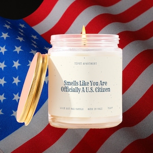Custom Citizenship Gift US Citizen Candle New Citizen Gift American Citizenship Test Candle Gift for New US Citizen T197