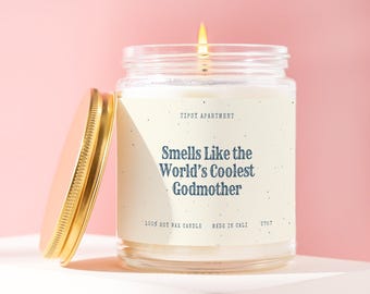 Godmother Gift Vintage Candle Funny Family Candle Handmade Unique Candle Perfect Present for Godmothers and Special Family Celebrations T757