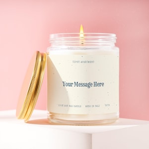 Custom Text Candle Funny Gift Soy Candle Anniversary Gift DIY Candle Custom Text Gifts Valentines Gift Candle Message T273