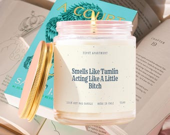 Tamlin Little Bitch Candle ACOTAR Fan Gift ACOMAF A Court of Thorns and Roses Merch Velaris Candle Book Lover Candle T186