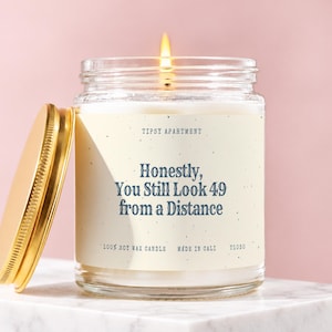 Funny 50th Birthday Candle, Honestly You Still Look 49 From a Distance, 50th Birthday Card, 50th Birthday Decorations Gag T1030