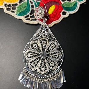 Large. Aretes de Filigrana Mexicanos. Aretes de Chapa de plata. Mexican earrings. Silver plated earrings. Aretes tradicionales/ artesanales.