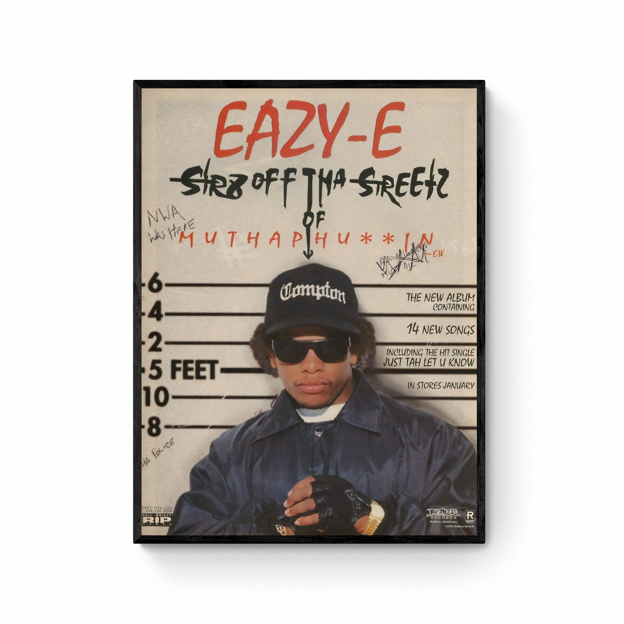 Eazy E Artist Print, Straight Outta Compton, Pop Culture Art, Contemporary  Art, Expressionism, 90s Rap Art, Music Poster, NWA, Unique Art 
