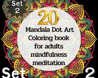 Mandala Coloring Book: 20 Dot Art Designs for Adults (Instant Download PDF Edition)