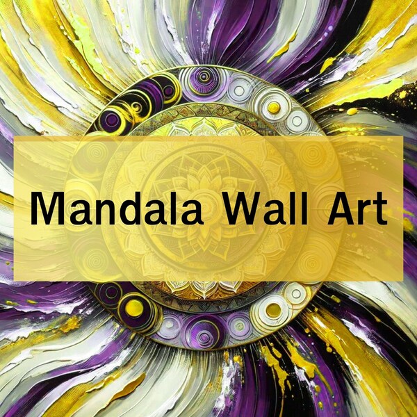 Mandala Wall Art, Mandala Wall Decor, Apartment Wall Art, Home Decor, Digital Print