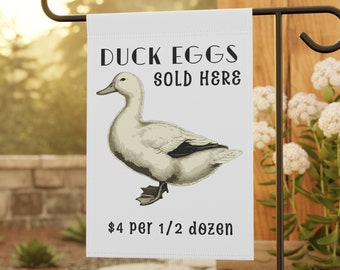 Customized Duck Egg Stand Sign Fresh Local Eggs Sold Here Sign Farm Stand Personalized Flag for Happy Duck Backyard Garden gift for Duck Mom