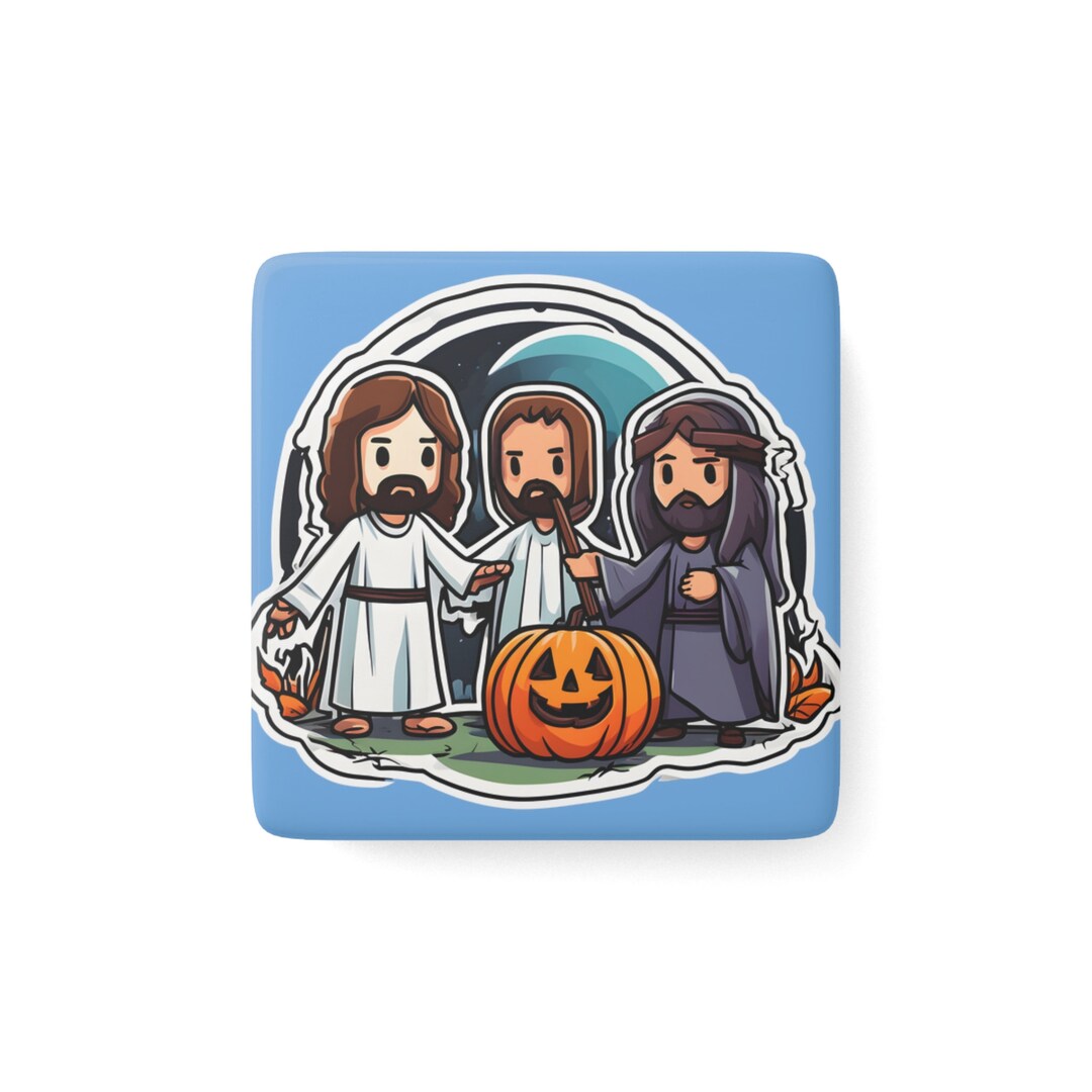 Halloween Jesus and the Apostles Paul and Peter Square Etsy