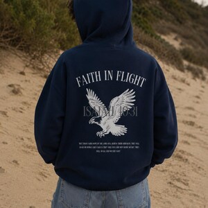 Christelijke hoodie geloof geïnspireerde trui Jesaja 40 31 Sweatshirt adelaar grafische christelijke cadeau Schriftkleding Unisex aanbiddingskleding