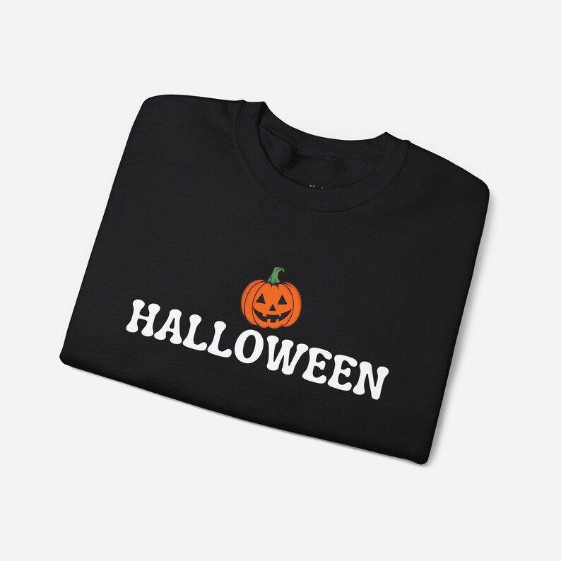 Vintage Pumpkin Crewneck Sweatshirt Retro Halloween Pullover Spooky Season Outfit Unisex Fall Wear October Party Gift Idea for Women and Men image 6